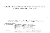 Management Principles and Practices1