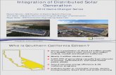 Integration of Distributed Solar Generation. 2012 Game Changer Series Webinar