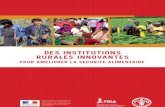 DES INSTITUTIONS RURALES INNOVANTES POUR AMELIORER LA SECURITE ALIMENTAIRE (FAO, IFAD – 2012)  2012
