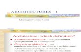 Architectures - 1