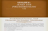 Prohibition of Usury in Shariah
