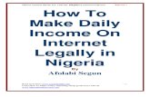 Make Daily Income on Internet In Nigeria