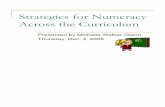 Strategies for Numeracy Across the Curriculum1