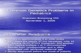 Common Genetics Problems in Pediatrics