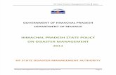 Himachal Pradesh State Policy on Disaster Management 2011
