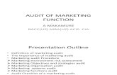 Audit of Marketing Function