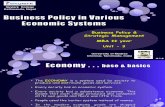 Business Policy in different economic systems