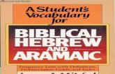 A Student Vocabulary for Biblical Hebrew