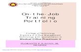 On the Job Training Portfolio Practicum II - Florante P. Ilagan,Jr.