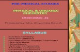Syllabus Physical & Organic Chem. - Pre-Med (Sem.2)