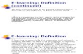 e Learning Definition