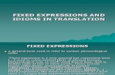 Fixed Expressions and Idioms in Translation
