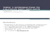 Topic 3 Introduction to Calculus - Integration