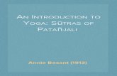 An Introduction to Yoga: Sūtras of Patañjali - Annie Besant (1913)