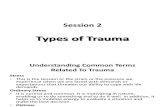 Understanding Common Terms           Related To Trauma