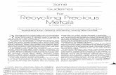 Guidelines for Recycling Precious Metals