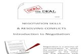 Negotiation Skills and Resolving Techniques