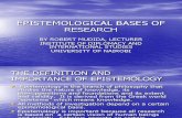 Epistemological Bases of Research