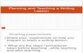 PPT - Planning and Teaching a Writing Lesson