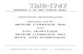 TM 9-1747 155MM GUN MOTOR CARRIAGE M40, M43