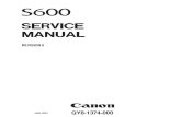 Service Manual Printer Canon S600