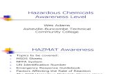 Hazardous Chemicals Awareness Level