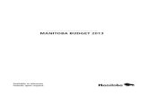 2013 Manitoba budget summary