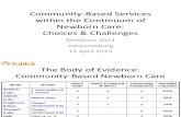 El Arifeen: Community-Based Services Within the Continuum of Newborn Care - Choices & Challenges
