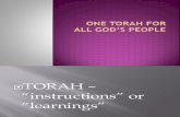 One torah for all god’s people