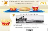 Opération Management Of MacDonalds