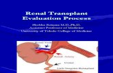 Renal Transplant Evaluation Process