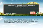 Steps in Developing Women Entrepreneurs