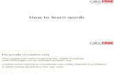 Learning Words for GRE