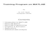 Training Program on MATLAB