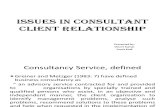 Issues in Consultant Client Relationship1