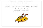 Arts Manual for Tutors