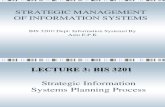Strategic Mg of Info Sys Lecture 3