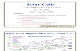 ECE3080 L 11c Solar Cells