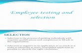Employees Testing & Selection
