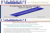 Presentation on Fulbright Application-2014-2015