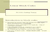 EC 515 LinearBlockCodes