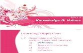 Part 1.7 - Knowledge and Values