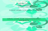 Oral Care_dep and Indep_foot and Toenail Care