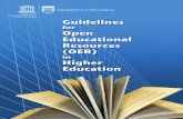 Guidelines  for  Open  Educational  Resources in Higher Education
