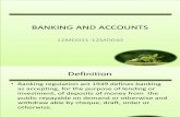 Banking and Accounts
