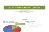 Supplemental Information for Draft Certification Model for Ontario Career Development Practitioners