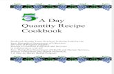5 a Day Quantity Recipe Cookbook