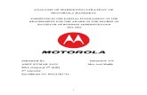 MINOR PROJECT REPORT ON Analysis of Marketing Strategy of Motorola Handsets BBA