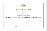 Quick Guide for Teachers and Educators of Persons With Albinism (2011) UTSS