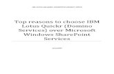 Top reasons to choose IBM Lotus Quickr